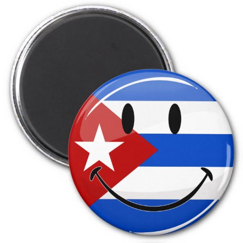 Smiling Cuban Flag Magnet