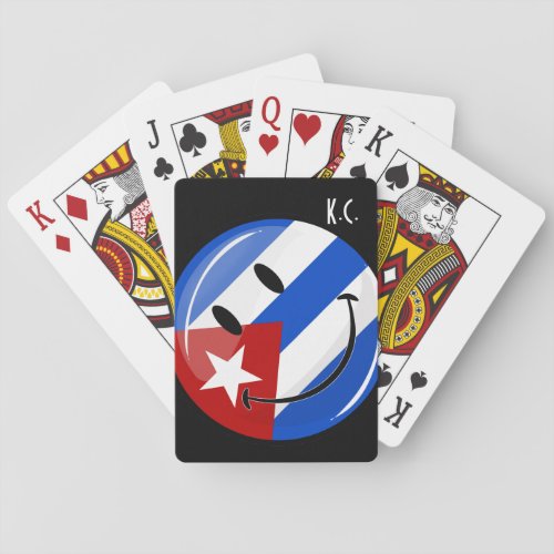 Smiling Cuban Flag Playing Cards