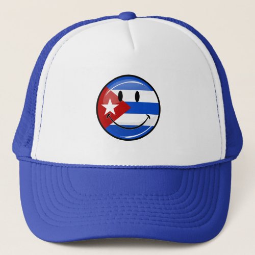 Smiling Cuban Flag Trucker Hat