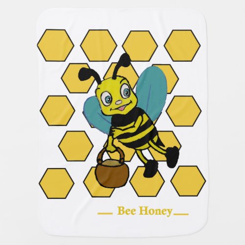 smiling cute bee baby blanket