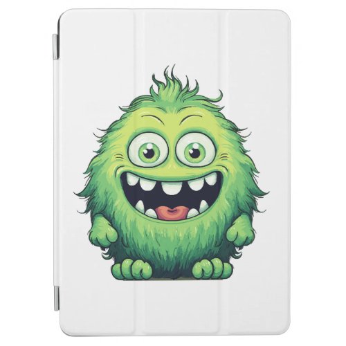 Smiling Cute Green Monster Cartoon iPad Air Cover