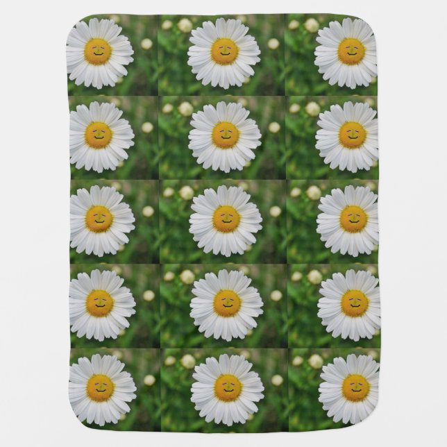Smiling Daisy Baby Blanket (Front)