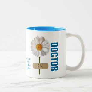 Smiling Daisy Doctor Appreciation Custom Gift Two-Tone Coffee Mug