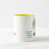 Smiling Daisy Doctor Appreciation Custom Gift Two-Tone Coffee Mug (Center)