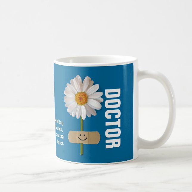 Smiling Daisy Doctor Appreciation Gift Custom Coffee Mug (Right)
