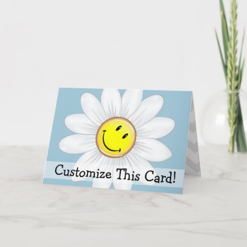 Smiling Daisy Flower Card