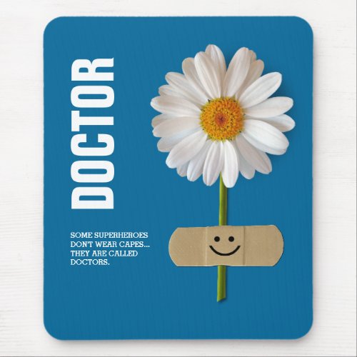 Smiling Daisy Gift Mouse Pads for Doctor