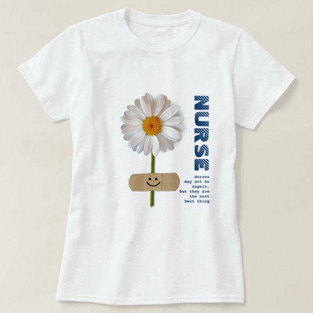 Smiling Daisy Nurse Gift T-Shirts (Design Front)