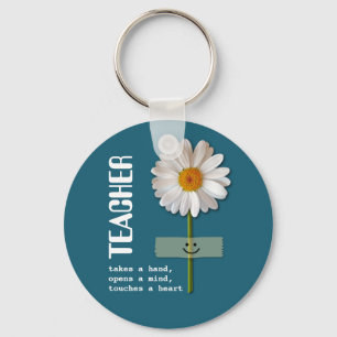 Smiling Daisy Teacher Appreciation Gift  Keychain