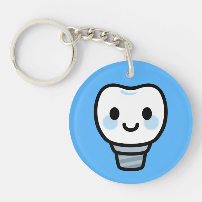 Smiling Dental Implant Keychain (Front)