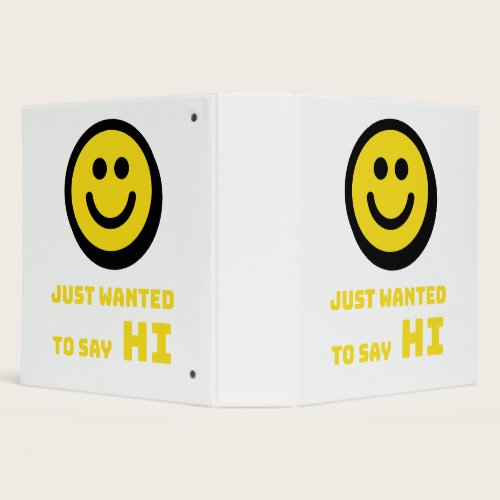 Smiling design 3 ring binder