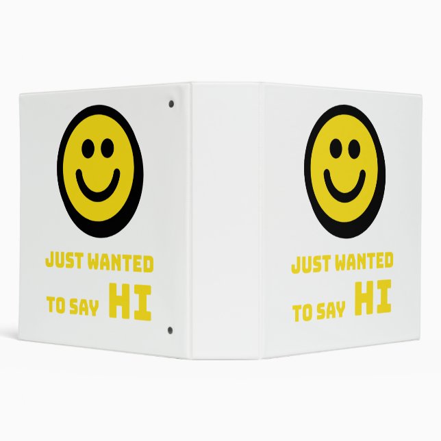 Smiling design 3 ring binder (Background)