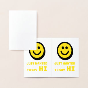 Smiling design foil card