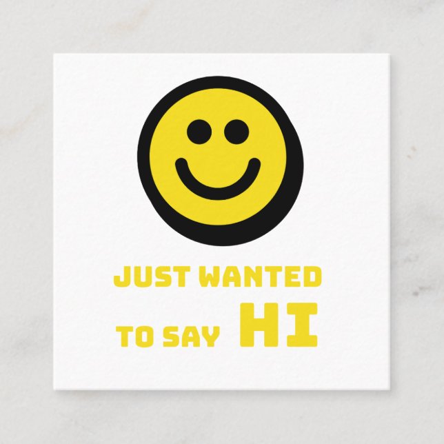 Smiling design square business card (Front)