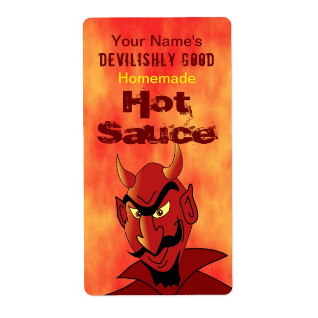 Smiling Devil Custom Hot Sauce Labels Template