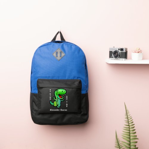 Smiling Dinosaur Green Be Kind Port Authority Backpack