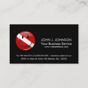 Smiling Diver's Flag Business Card