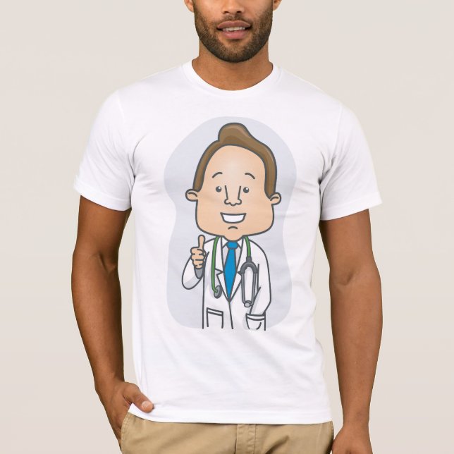 Smiling Doctor Giving Thumbs Up with Stethoscope  T-Shirt (Front)