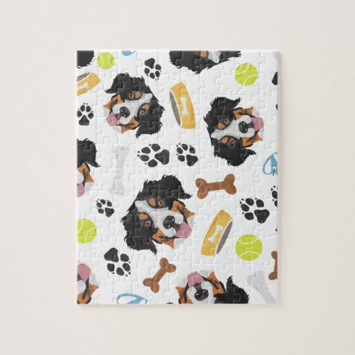 Smiling Dog Bernese Mountain Dog Jigsaw Puzzle