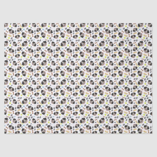 Smiling Dog Bernese Mountain Dog Tissue Paper (Front)