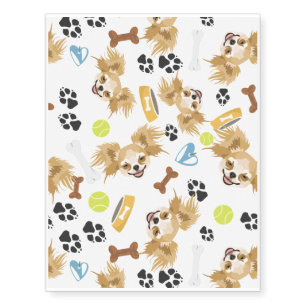 Smiling Dog Chihuahua Temporary Tattoos