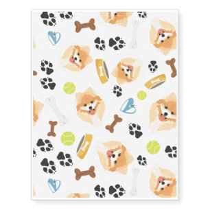 Smiling Dog Chow Temporary Tattoos