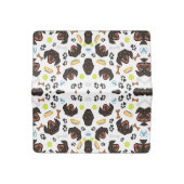 Smiling Dog Dachshund Checkbook Cover (Open)