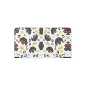 Smiling Dog Dachshund Checkbook Cover (Back)