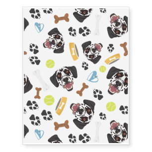 Smiling Dog Dalmatian Temporary Tattoos