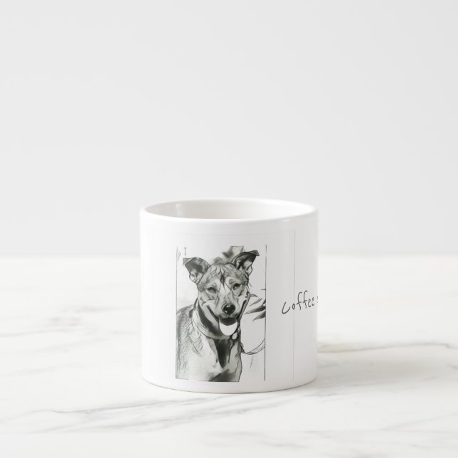 Smiling Dog Espresso Mug (Front)