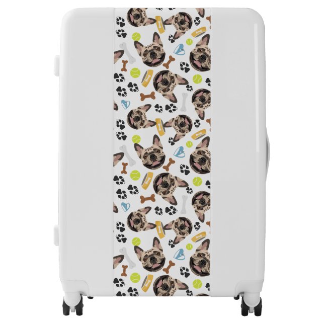 Smiling Dog French Bulldog Luggage (Front)