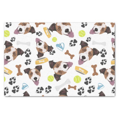 Smiling Dog Jack Russell Terrier Tissue Paper