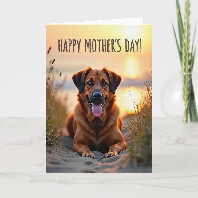 Smiling Dog Mothers Day Card (Front)