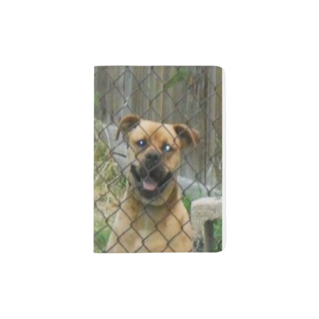 Smiling Dog Passport Holder (Front)