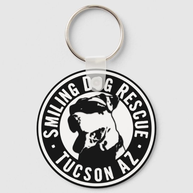 Smiling Dog Rescue Keychain (Front)