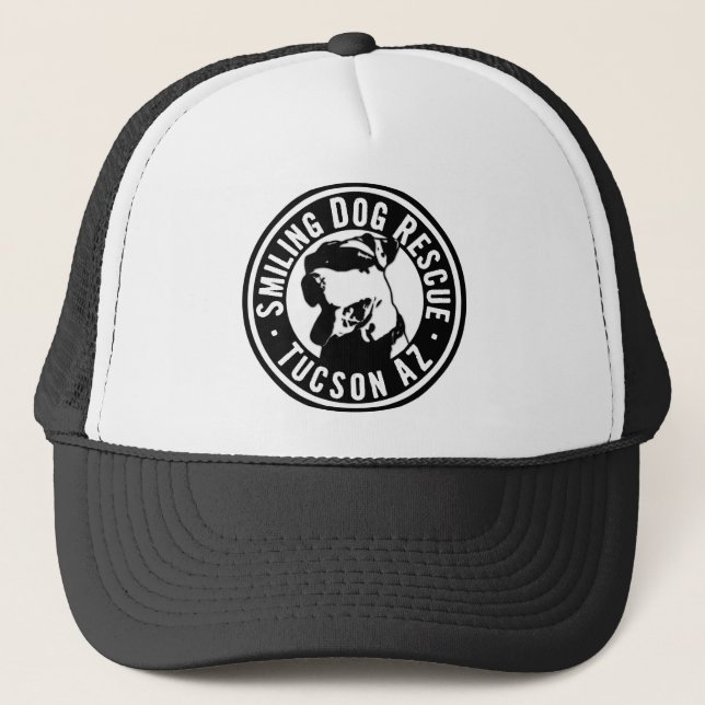 Smiling Dog Rescue Trucker Hat (Front)
