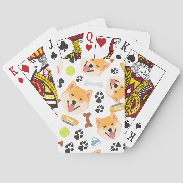 Smiling Dog Shiba Inu Poker Cards (Back)