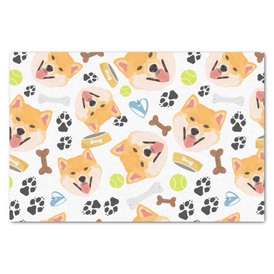 Smiling Dog Shiba Inu Tissue Paper