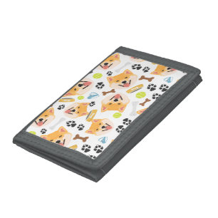 Smiling Dog Shiba Inu Tri-fold Wallet
