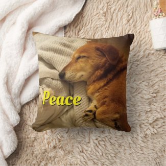 Smiling Dog Throw Pillow