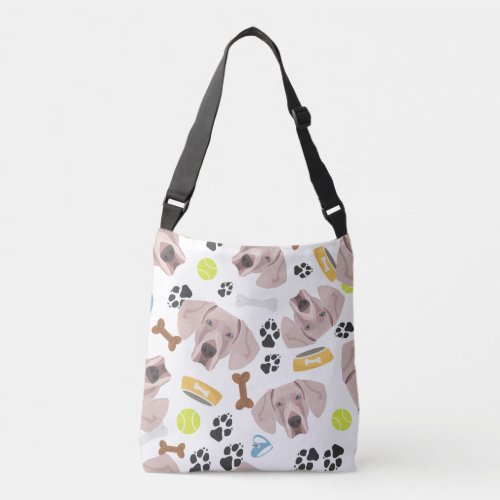 Smiling Dog Weimaraner Crossbody Bag