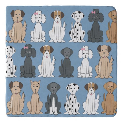 Smiling Dogs  Bandana Trivet