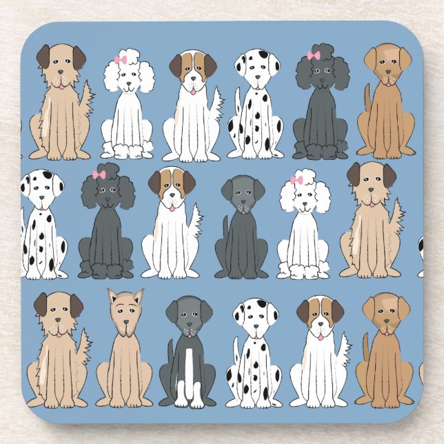 Smiling Dogs  Beverage Coaster (Front)