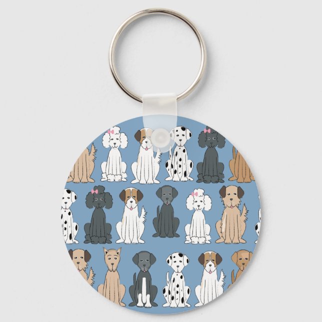Smiling Dogs Keychain (Front)