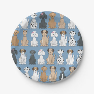 Smiling Dogs Paper Plates