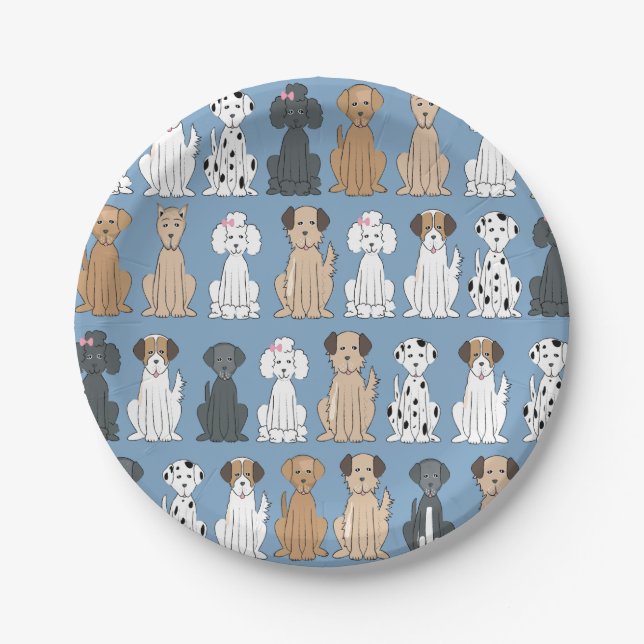 Smiling Dogs   Paper Plates (Front)