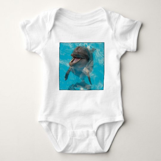 Smiling Dolphin Baby Bodysuit