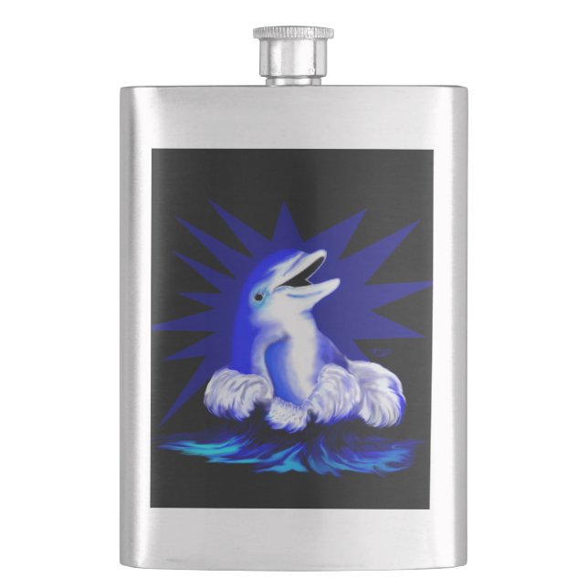 Smiling Dolphin Flask (Front)