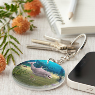 Smiling Dolphin Keychain