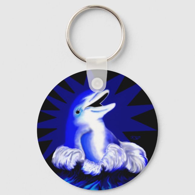 Smiling Dolphin Keychain (Front)